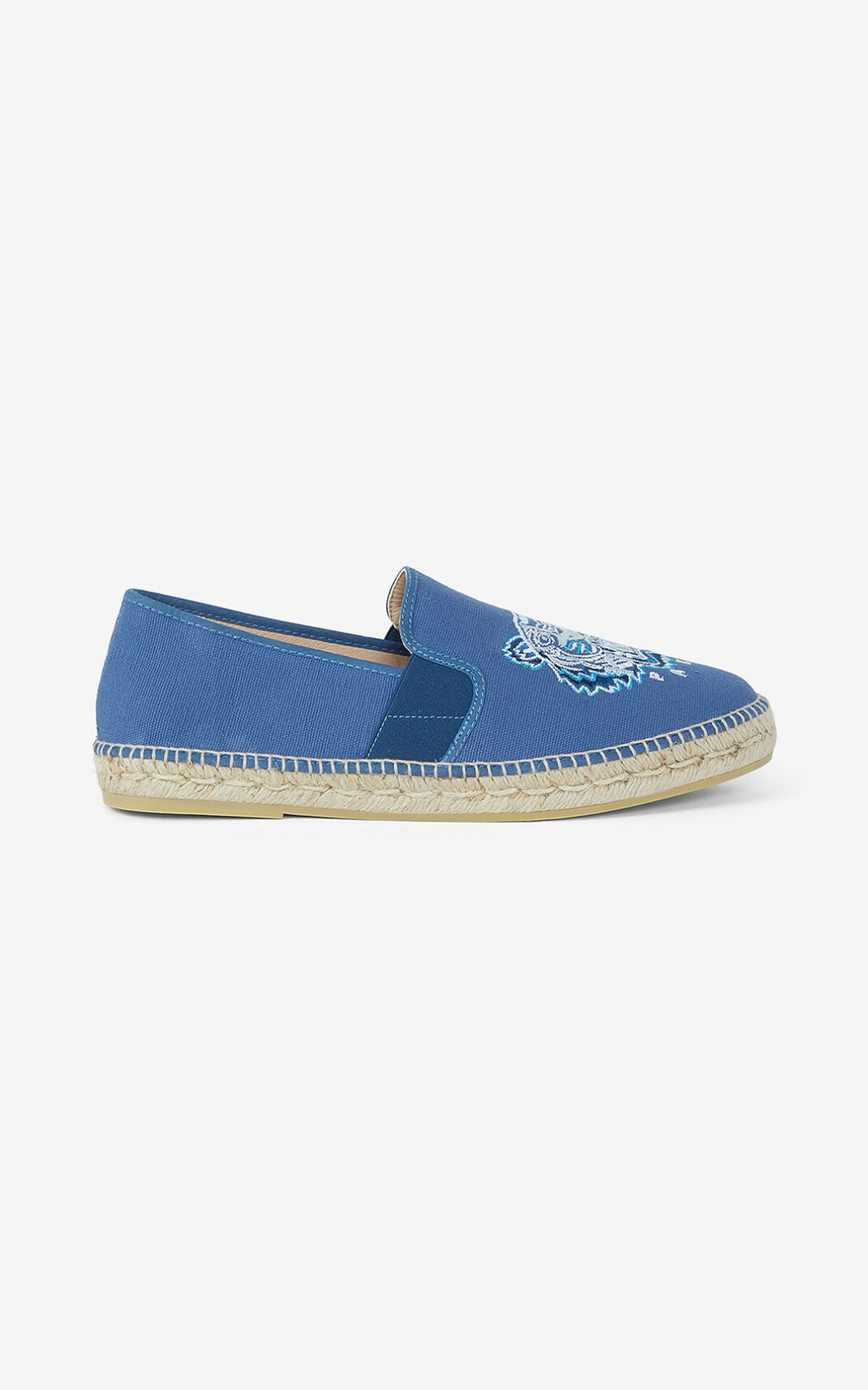 Kenzo Tiger elasticated Espadril Erkek Mavi | 7649-ITQDX